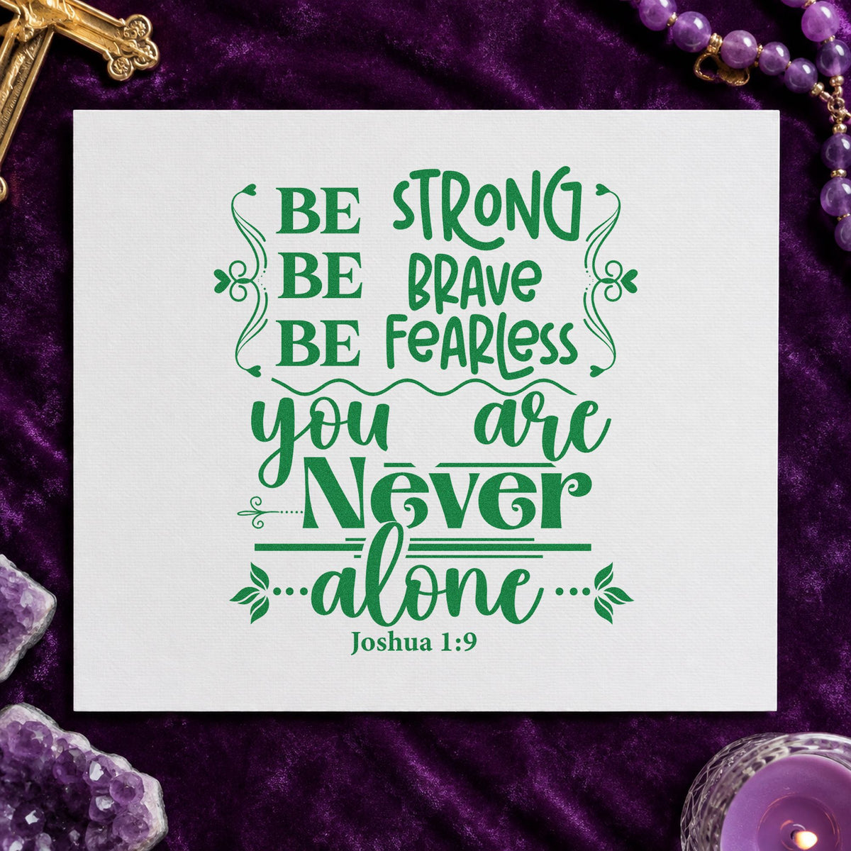 Never Alone Ornamental Self-Inking Stamp in use 8