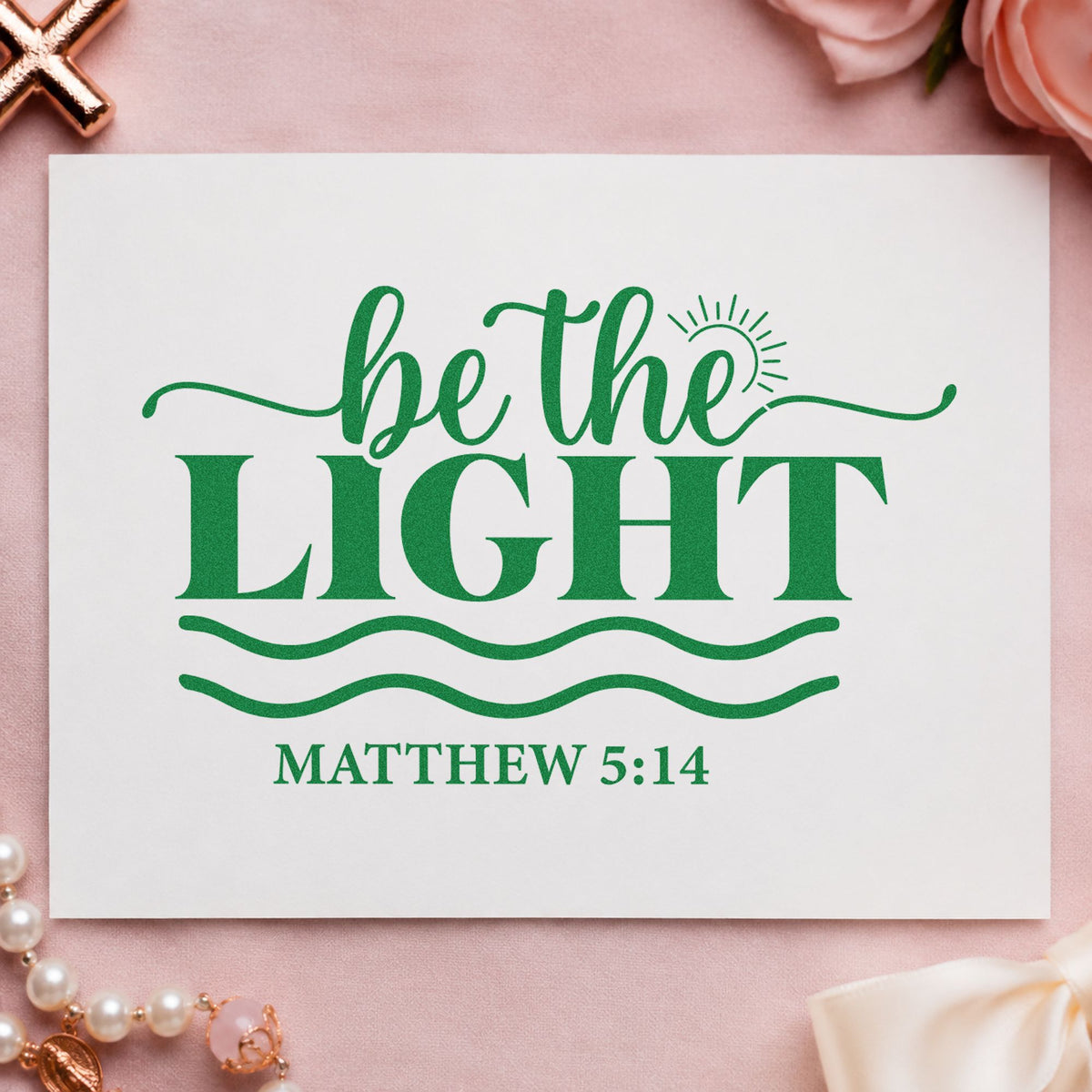 Be The Light Waves Rubber Stamp – Wood Handle in use 3