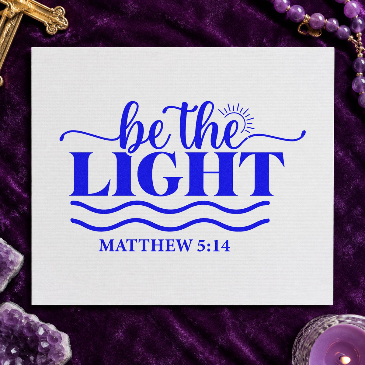 Be The Light Waves Rubber Stamp – Wood Handle in use 6