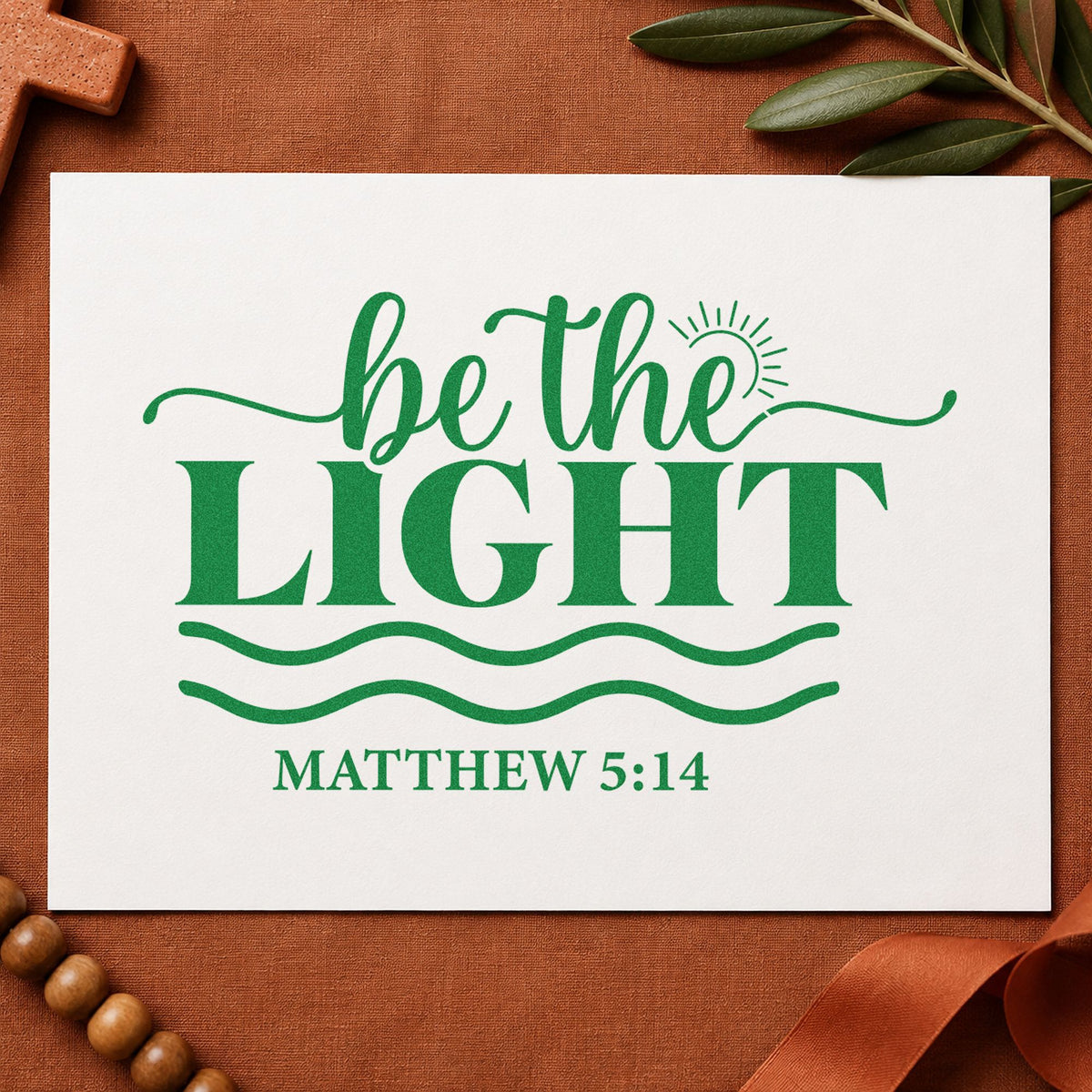 Be The Light Waves Rubber Stamp – Wood Handle in use 8