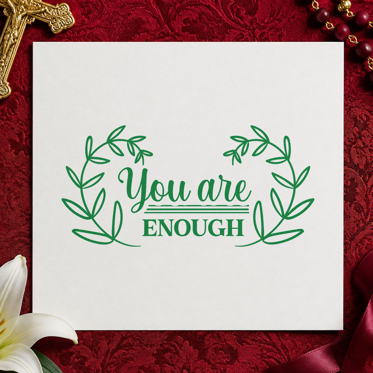 You Are Enough Stamp – Self-Inking in use 8