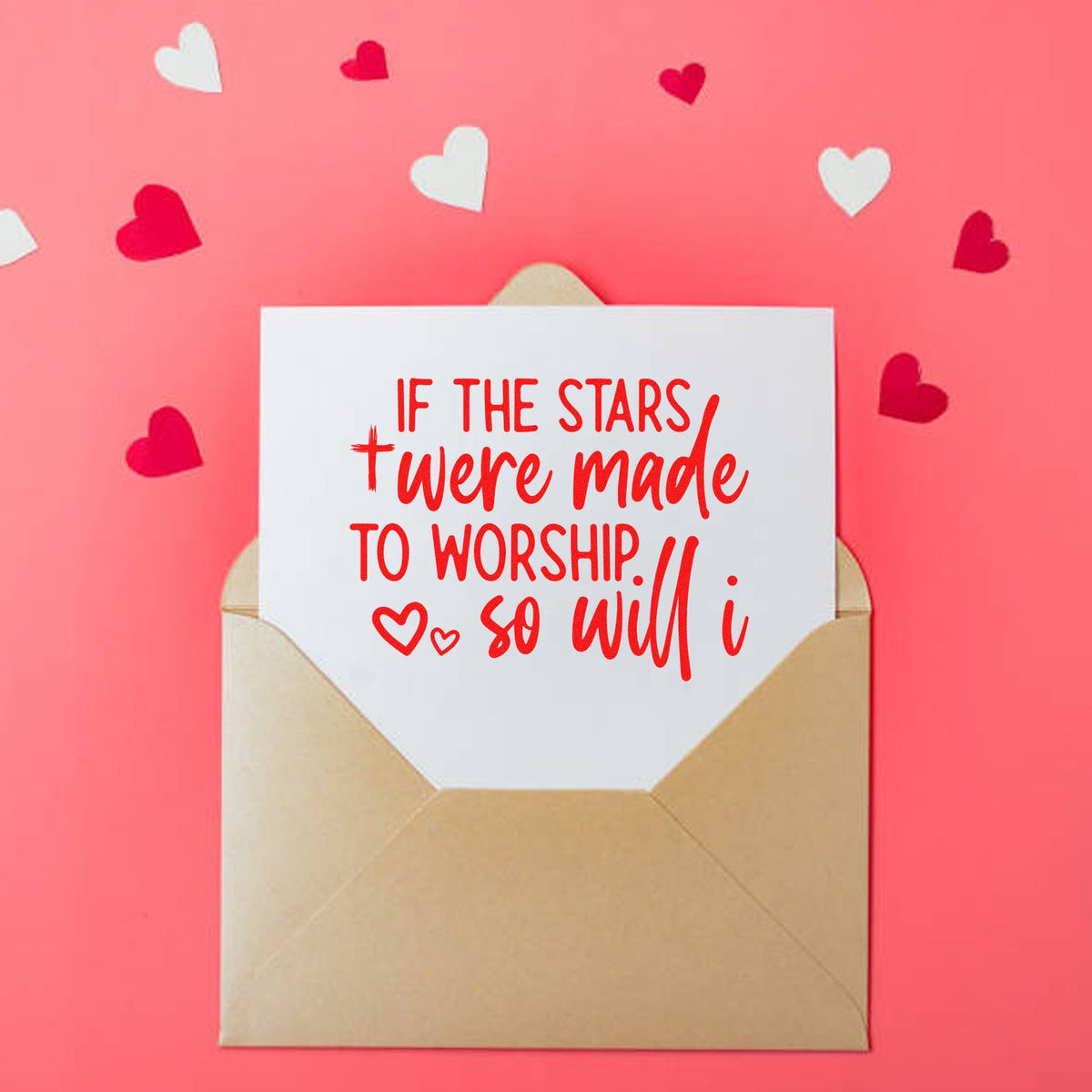 Valentine heart rubber stamp design with inspirational quote for handmade cards and love letters.