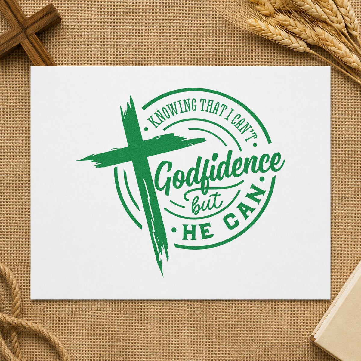 Godfidence Cross Emblem Hand Stamp – Duo in use 3