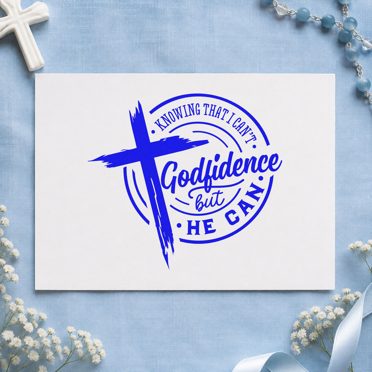 Godfidence Cross Emblem Hand Stamp – Duo in use 5