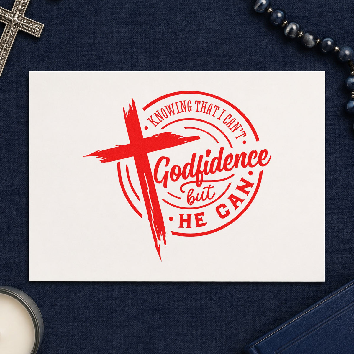 Godfidence Cross Emblem Hand Stamp – Duo in use 7