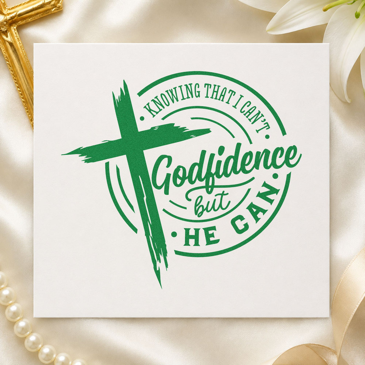 Godfidence Cross Emblem Hand Stamp – Duo in use 8