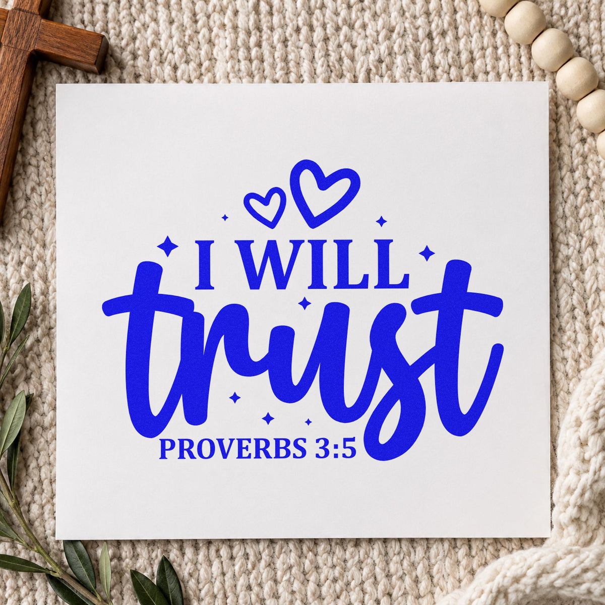 Self-Inking I Will Trust Stamp in use 5