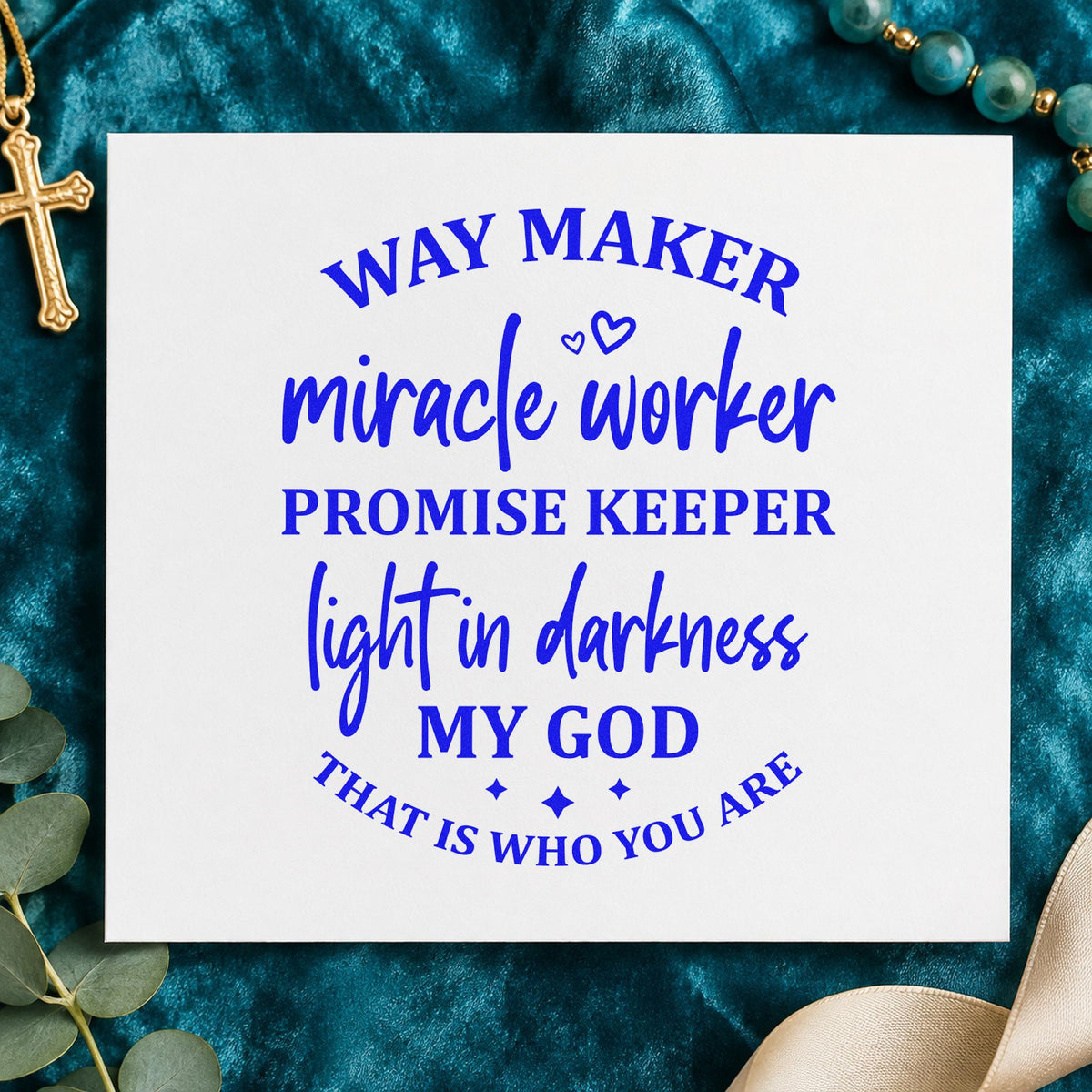 Way Maker Miracle Worker Lettering PSI Pre-Inked Stamp in use 6