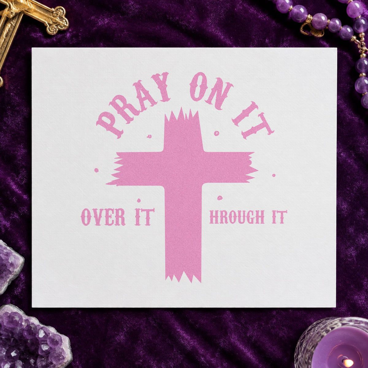 Pray On It Brush Cross Pre-Inked Stamp – PSI in use 10