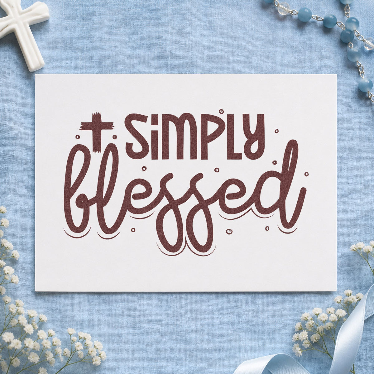Simply Blessed Cross Accent Duo Hand Stamp in use 4
