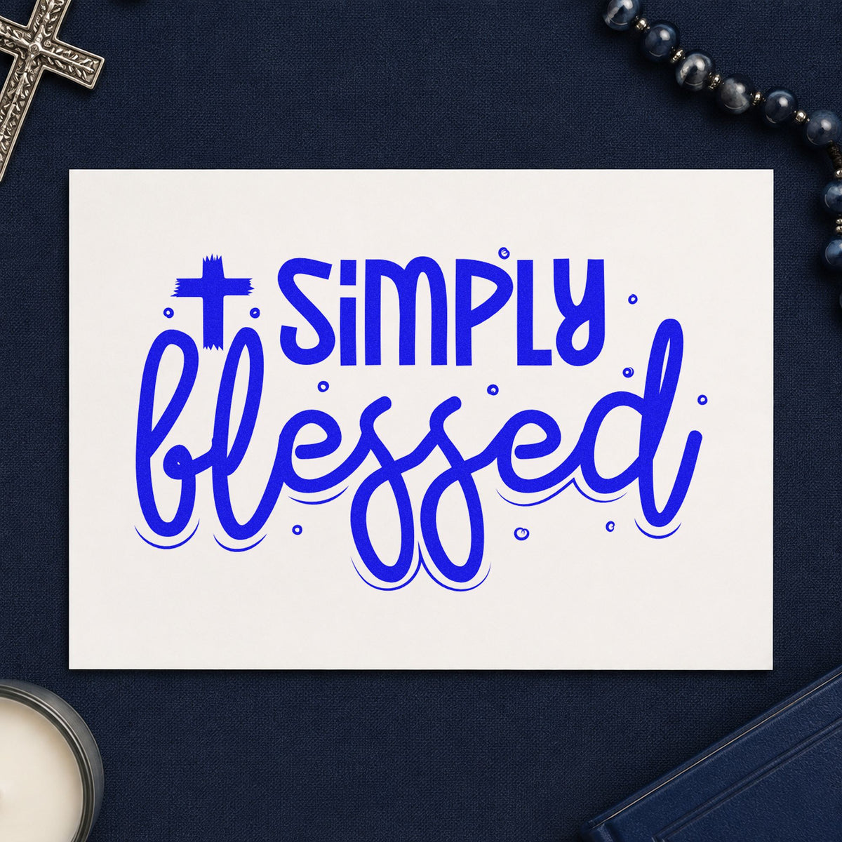 Simply Blessed Cross Accent Stamp – Self-Inking in use 6