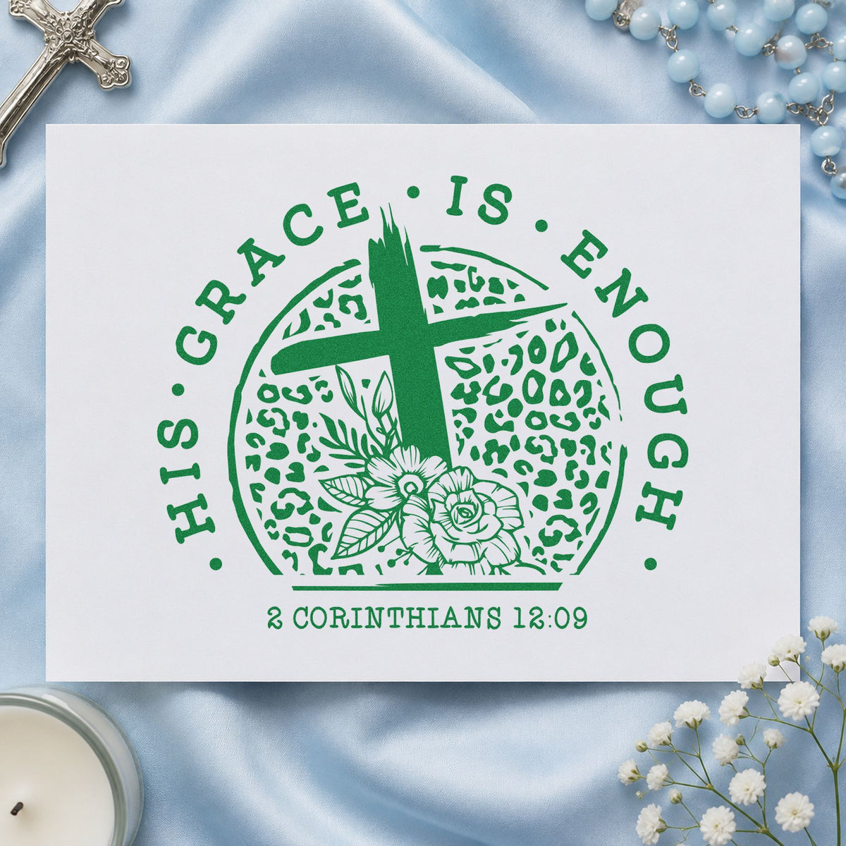 His Grace Is Enough Leopard Stamp – PSI Pre-Inked in use 3