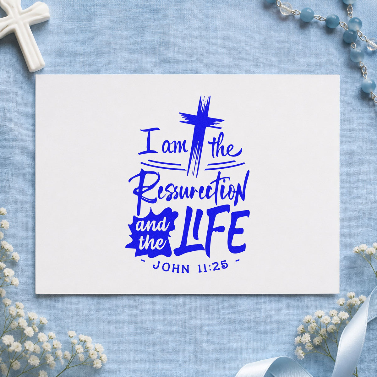 Resurrection And Life Hand Stamp – Duo in use 5