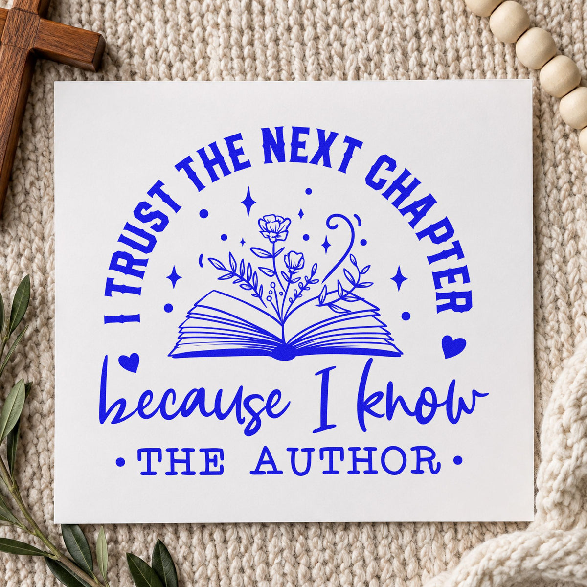 Trust The Author Open Book Floral Accents Stamp – Self-Inking in use 6