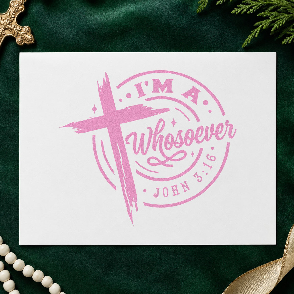 I'm A Whosoever Brushstroke Cross Hand Stamp – Duo in use 10
