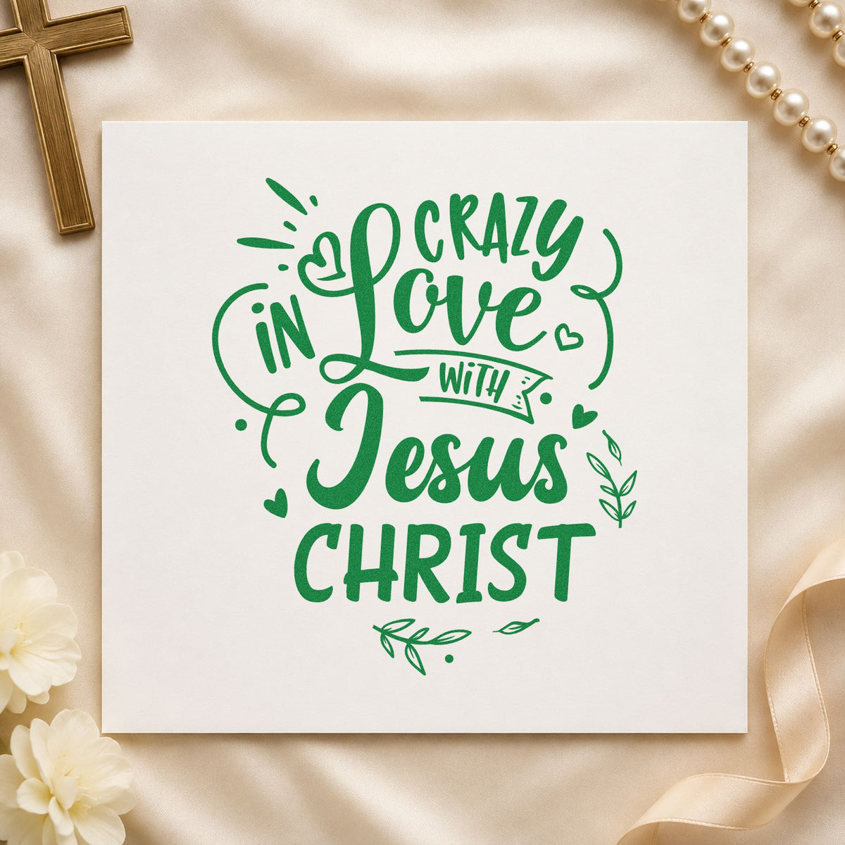 Crazy In Love With Jesus Christ Pre-Inked Stamp – PSI in use 3