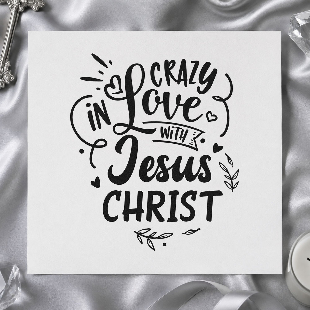 Crazy In Love With Jesus Christ Pre-Inked Stamp – PSI in use 9