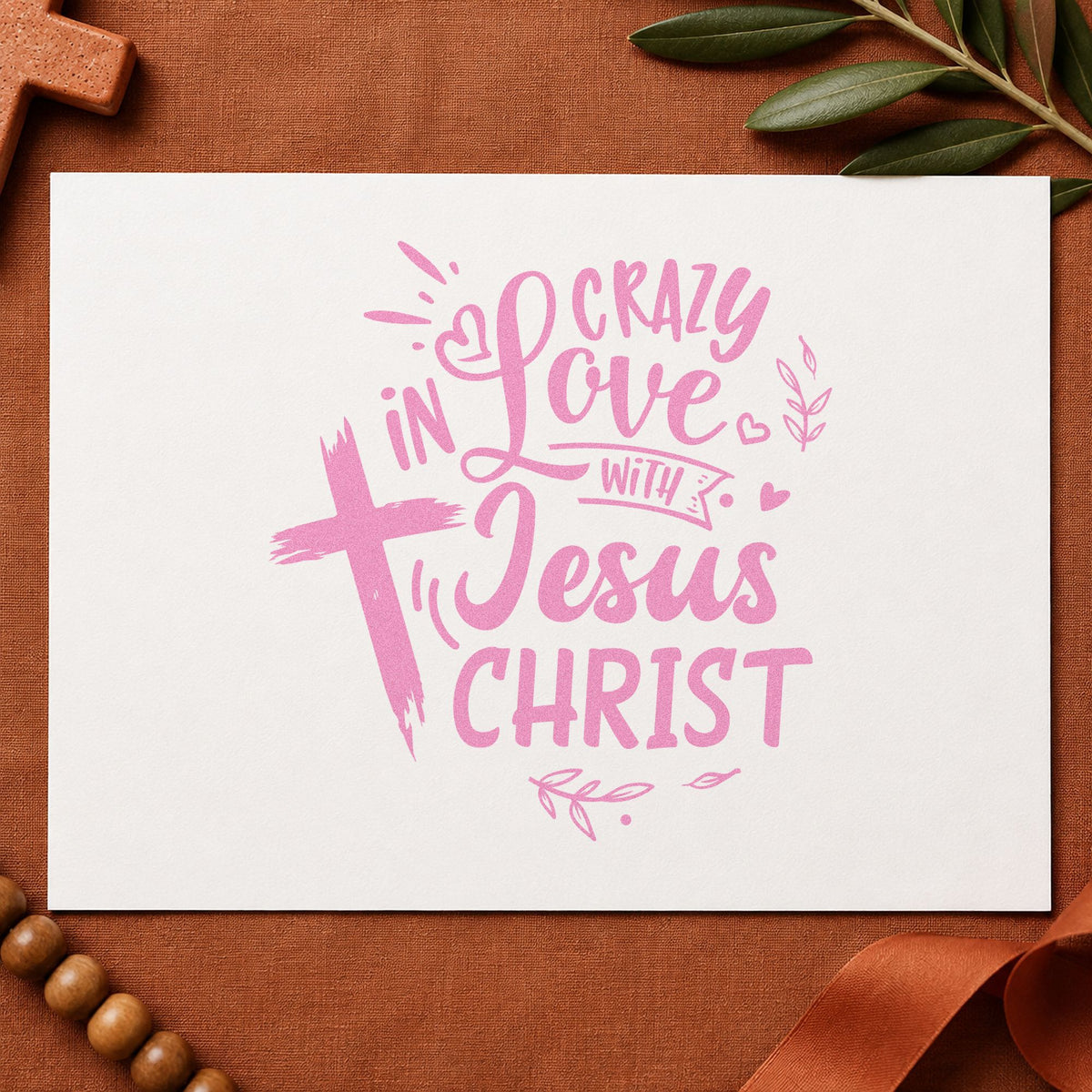 Crazy In Love Cross Left Slim Pre-Inked Stamp in use 10
