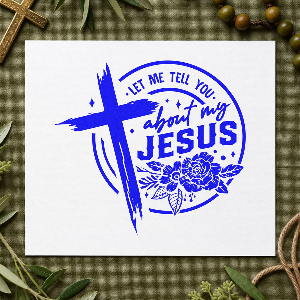 Let Me Tell You About My Jesus Stamp – PSI Pre-Inked in use 6