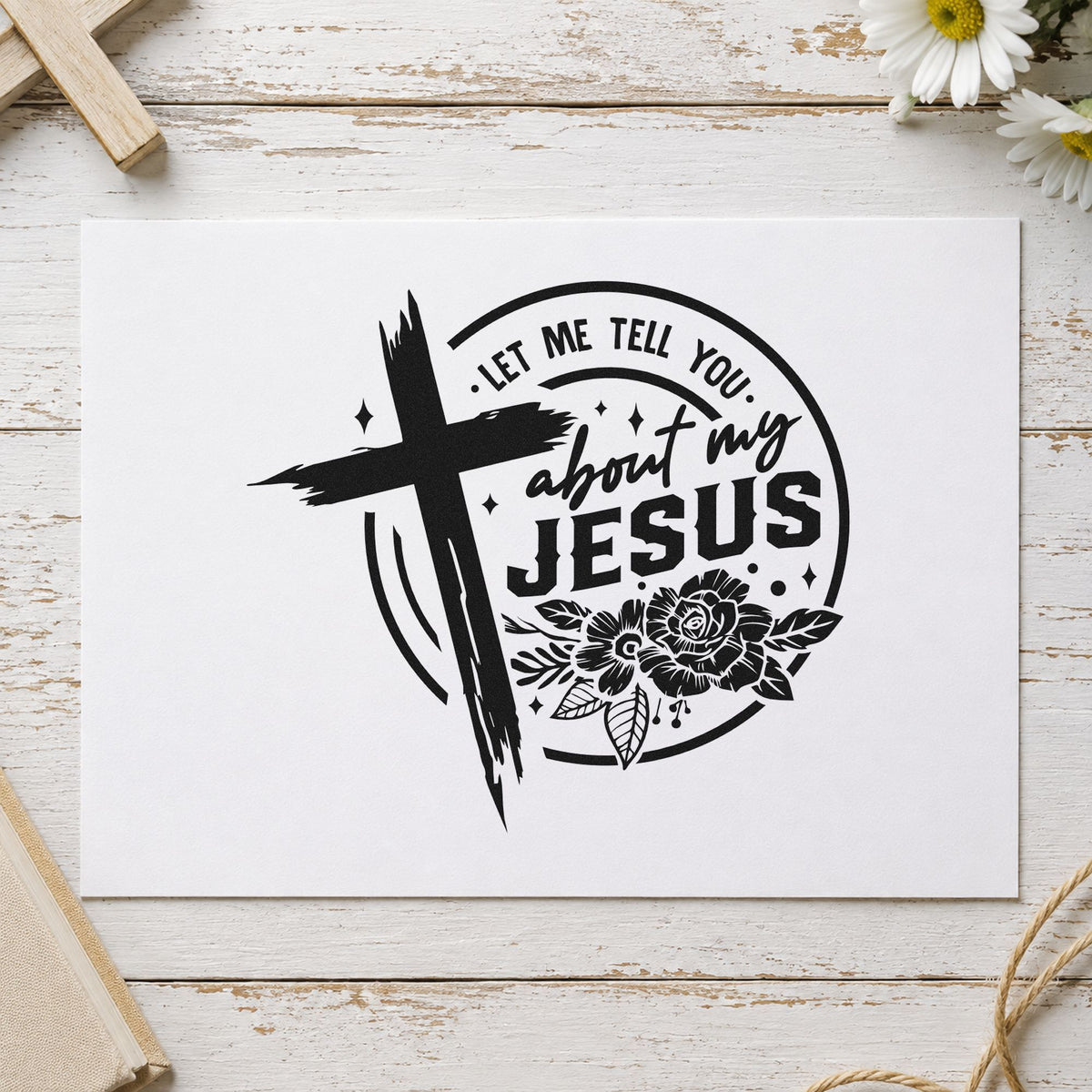 Let Me Tell You About My Jesus Stamp – PSI Pre-Inked in use 9