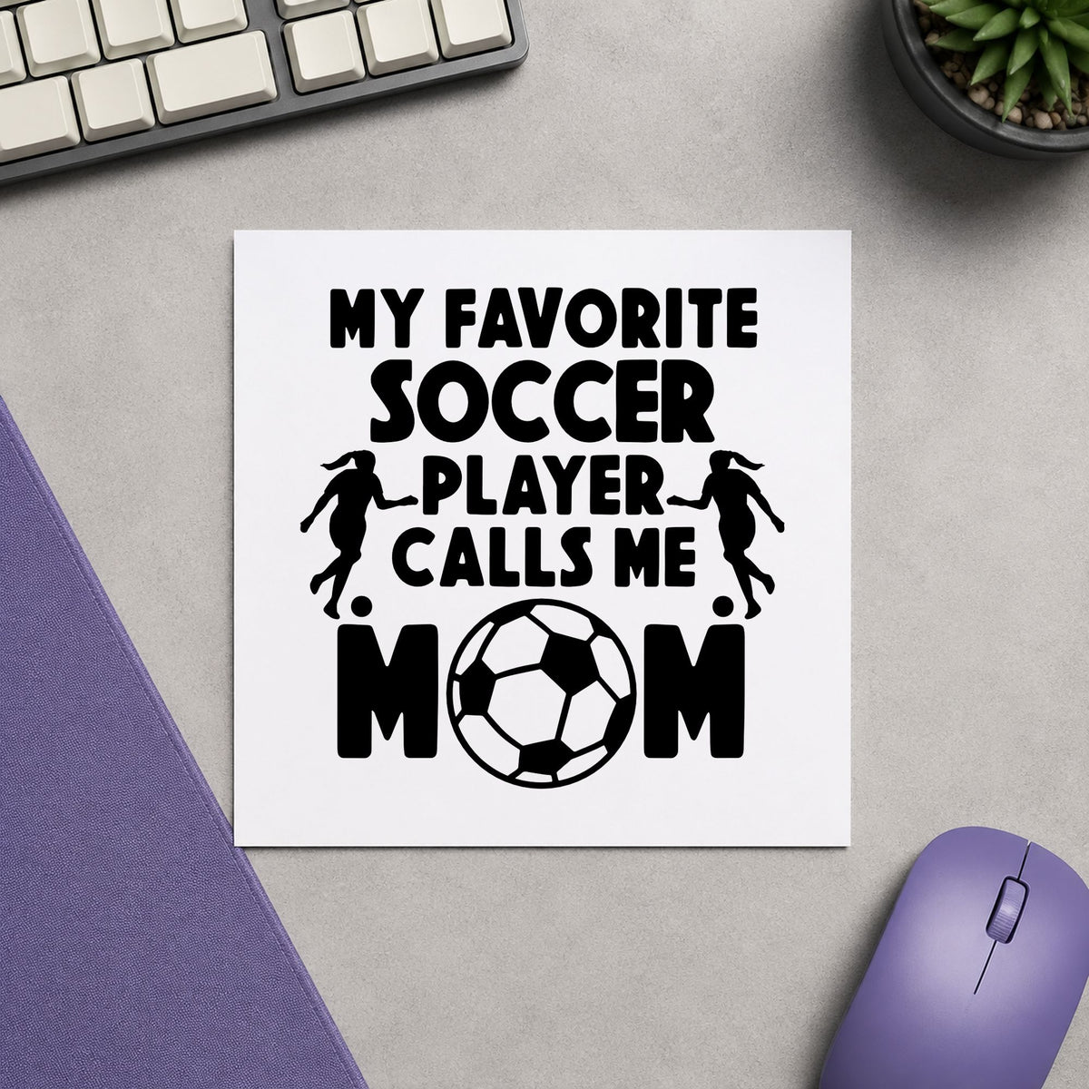 My Favorite Soccer Player Calls Me Mom Compact Pre-Inked Stamp – Slim in use 9