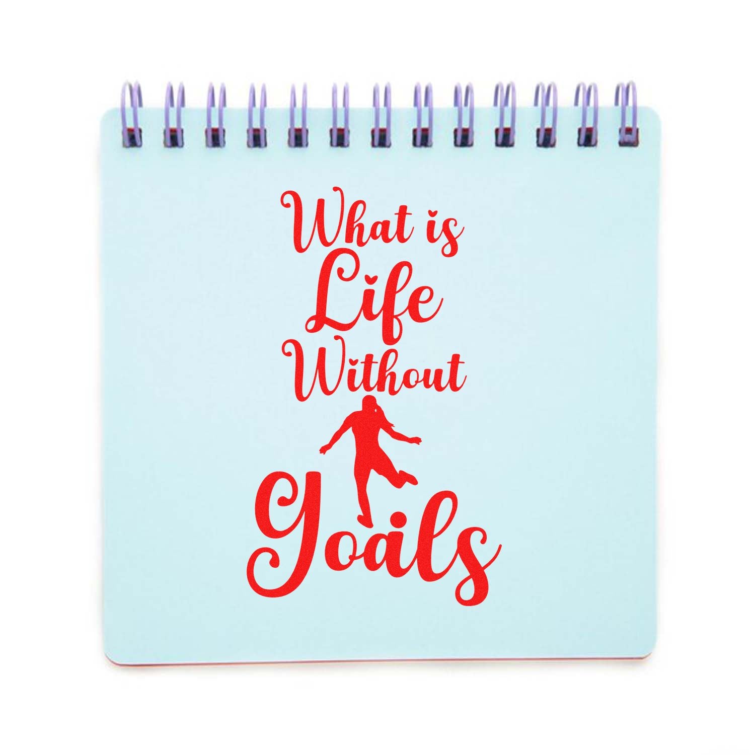Inspirational rubber stamp design with What Is Life Without Goals quote for planners, journals, and motivational crafts.