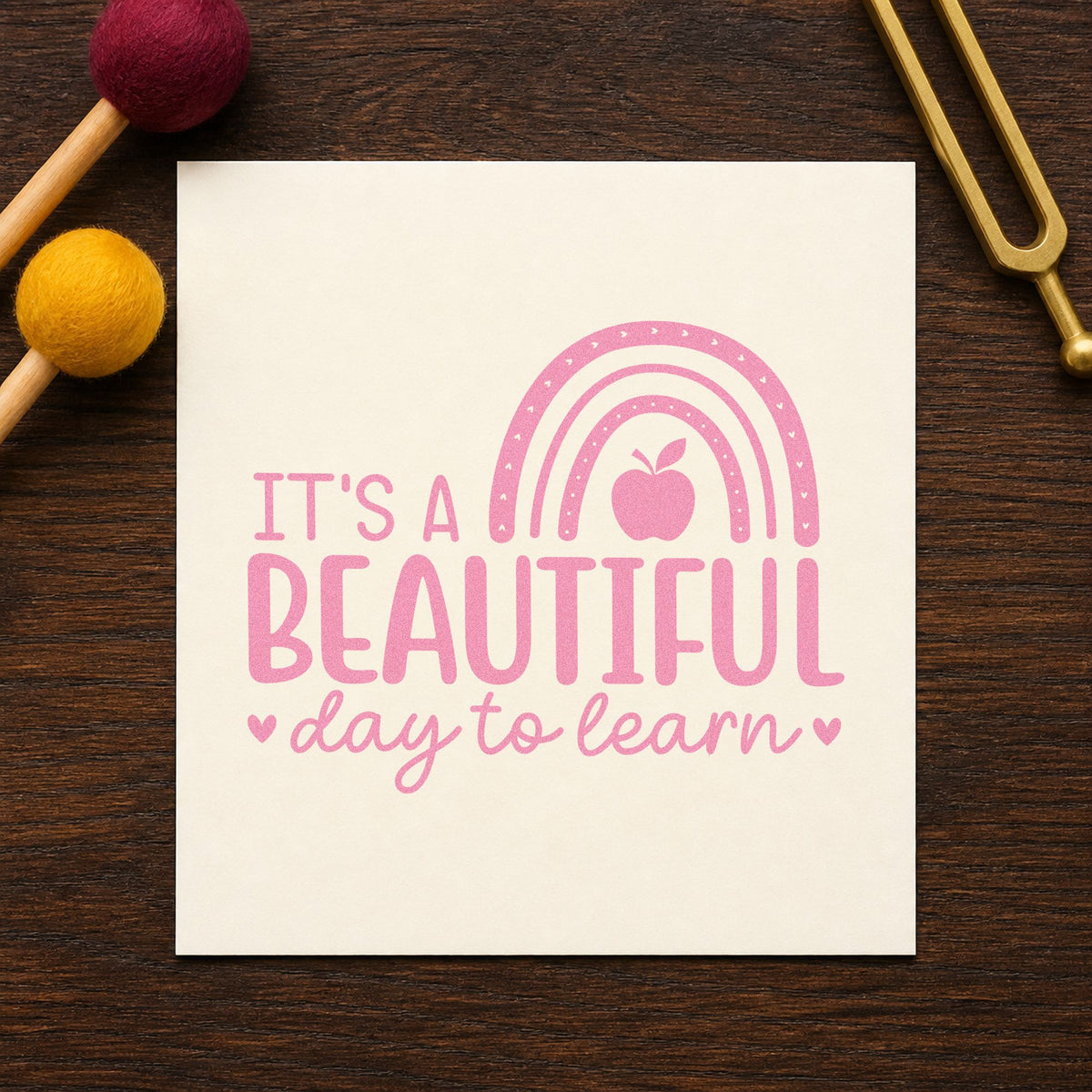 Pre-Inked Beautiful Day To Learn Stamp – PSI in use 10