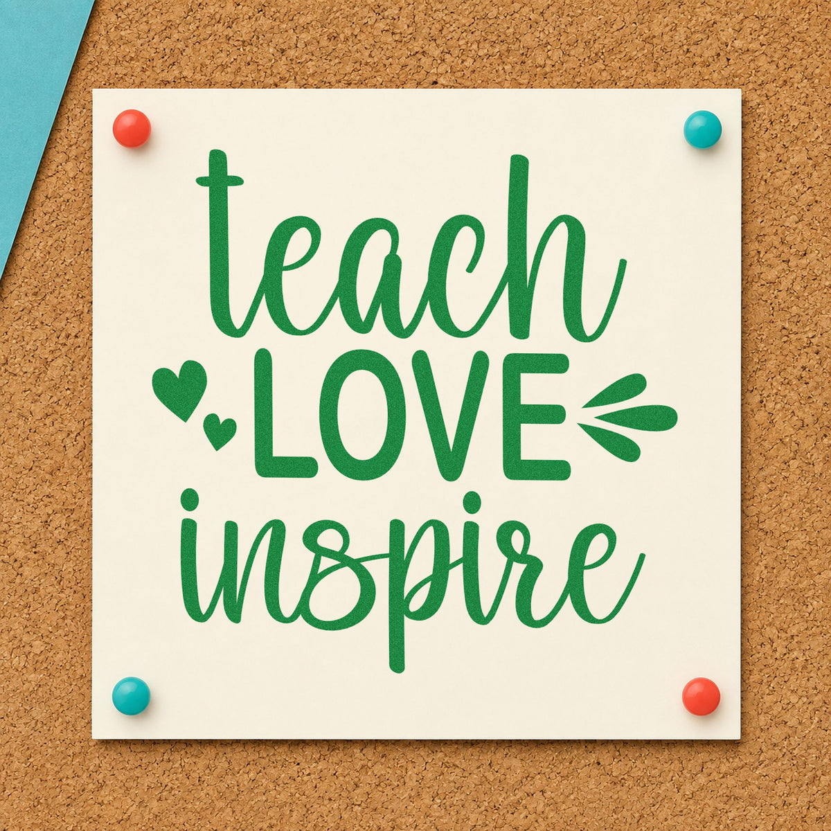 Teach Love Inspire Stamp – Duo Hand in use 8