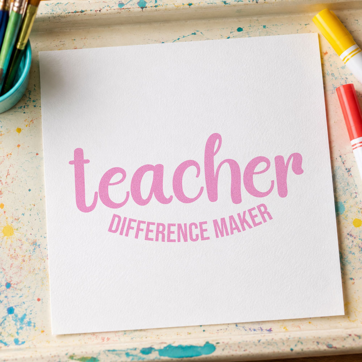 Teacher Difference Maker Stamp – Duo Hand in use 10