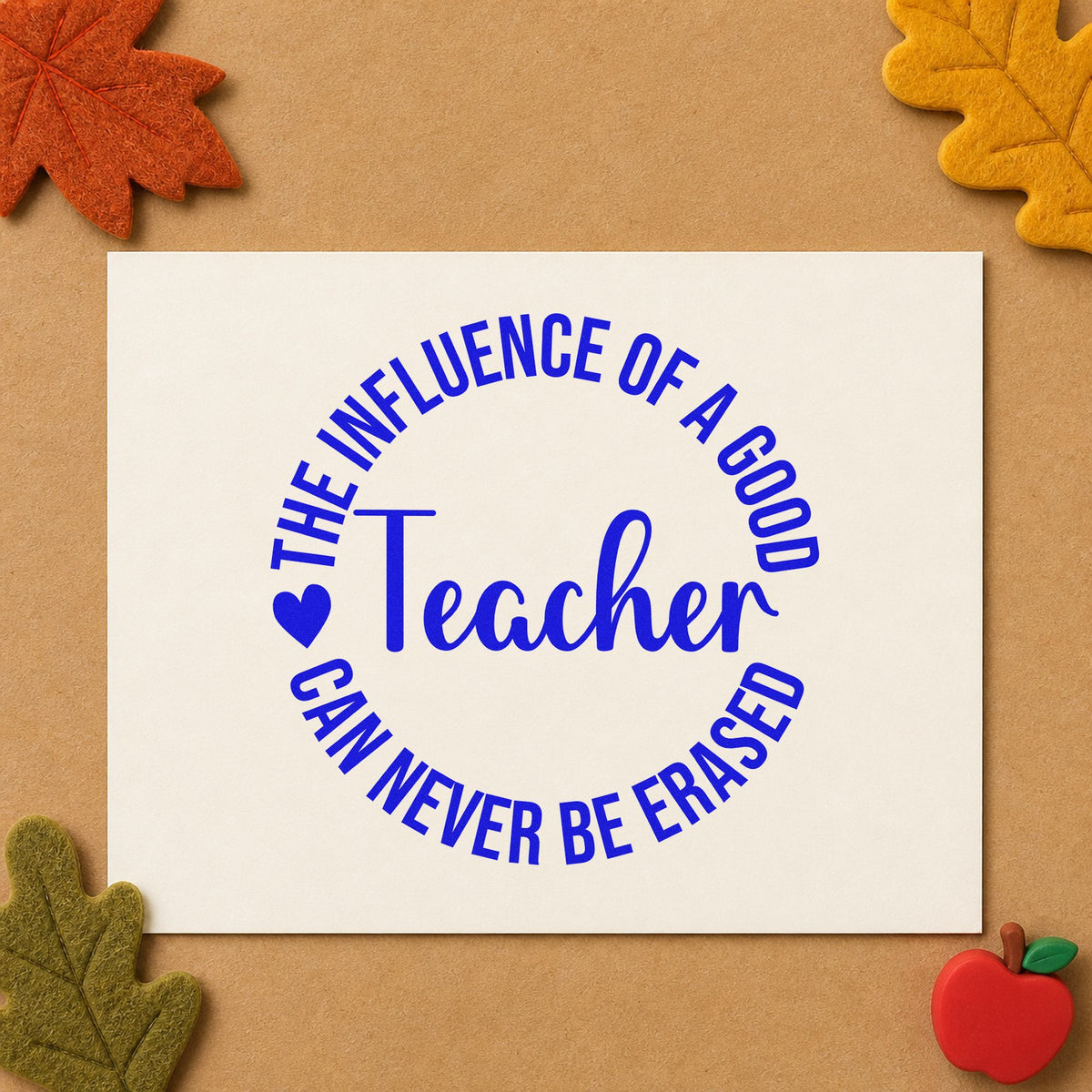 Good Teacher Influence Round PSI Pre-Inked Stamp in use 5