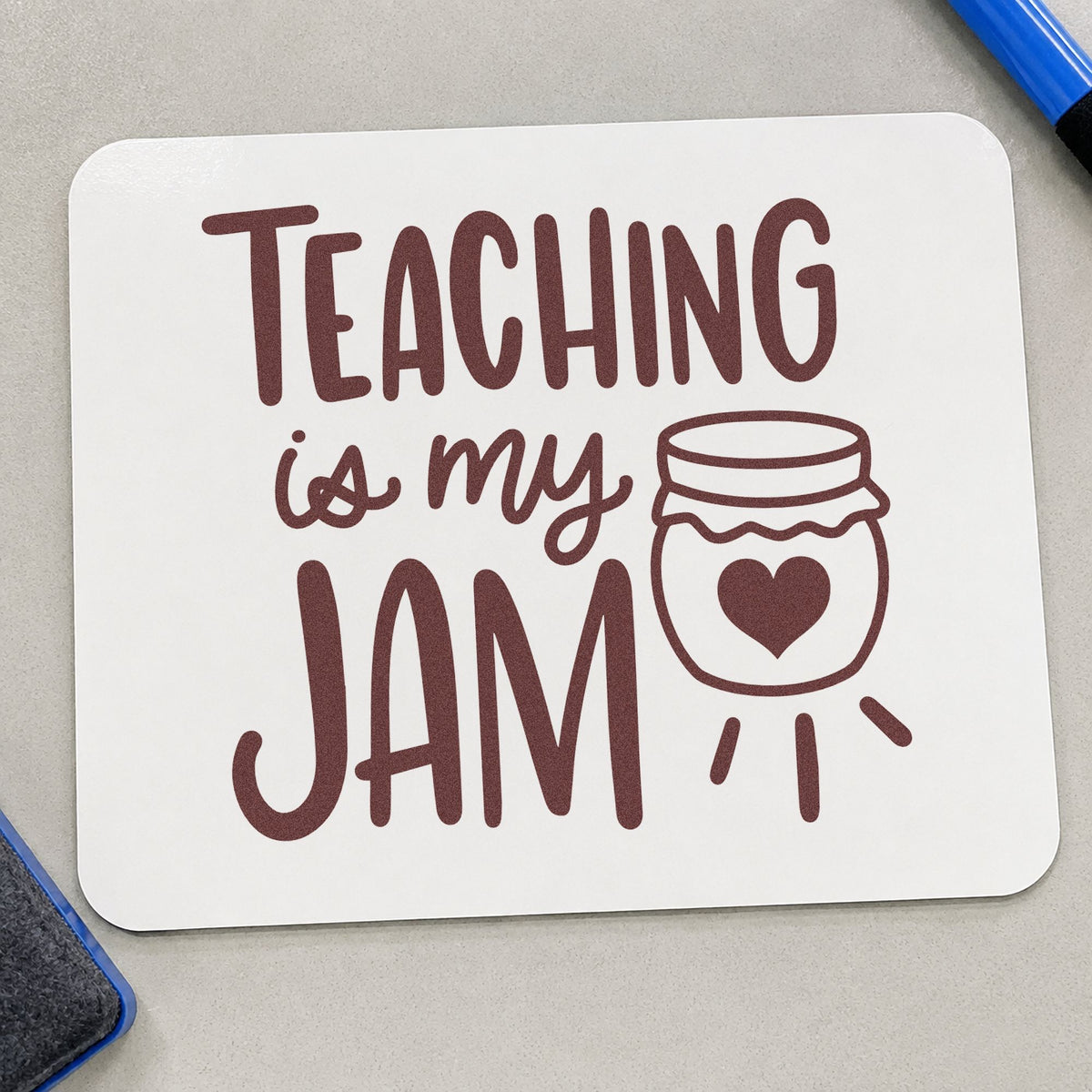 Teaching Is My Jam Jar Illustration PSI Pre-Inked Stamp in use 4