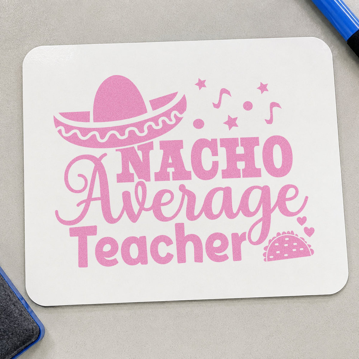 Nacho Average Teacher With Stars Pre-Inked Stamp – Slim in use 10
