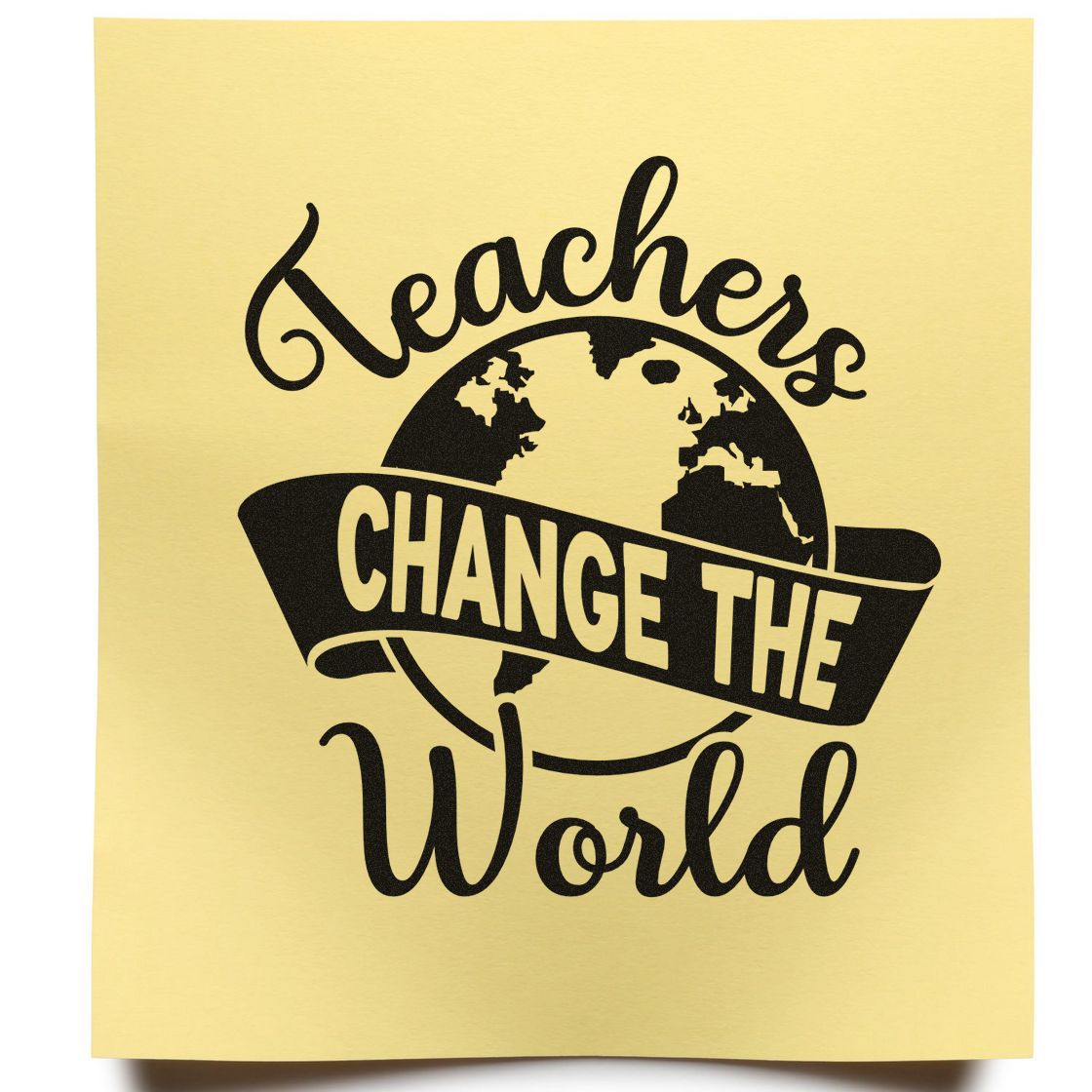 Teachers change the world globe design rubber stamp for educator appreciation, classroom gifts, and teacher recognition.