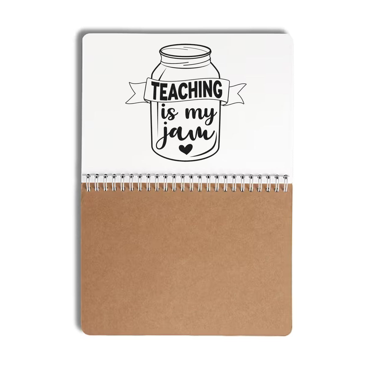 Teaching Is My Jam jar quote rubber stamp for teacher crafts, school planners, and handmade gifts.