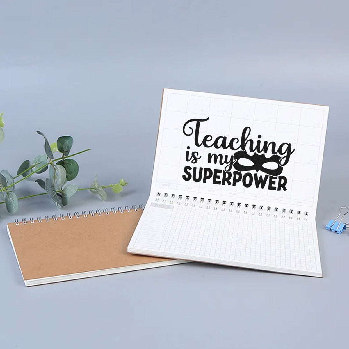 Teacher rubber stamp design reading Teaching is my superpower for classroom planning, crafts, and educator gifts.