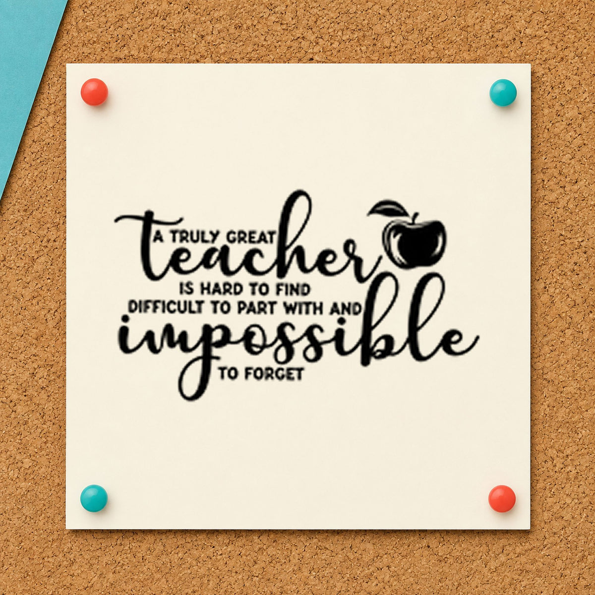 Truly Great Teacher Apple Tribute Self-Inking Stamp in use 9