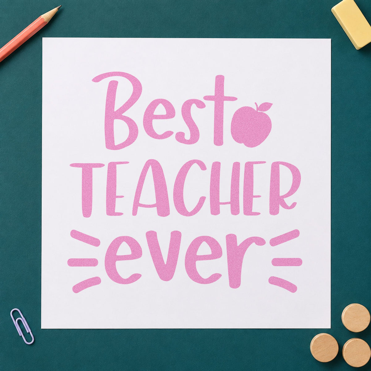 Best Teacher Ever Pre-Inked Stamp – PSI in use 10