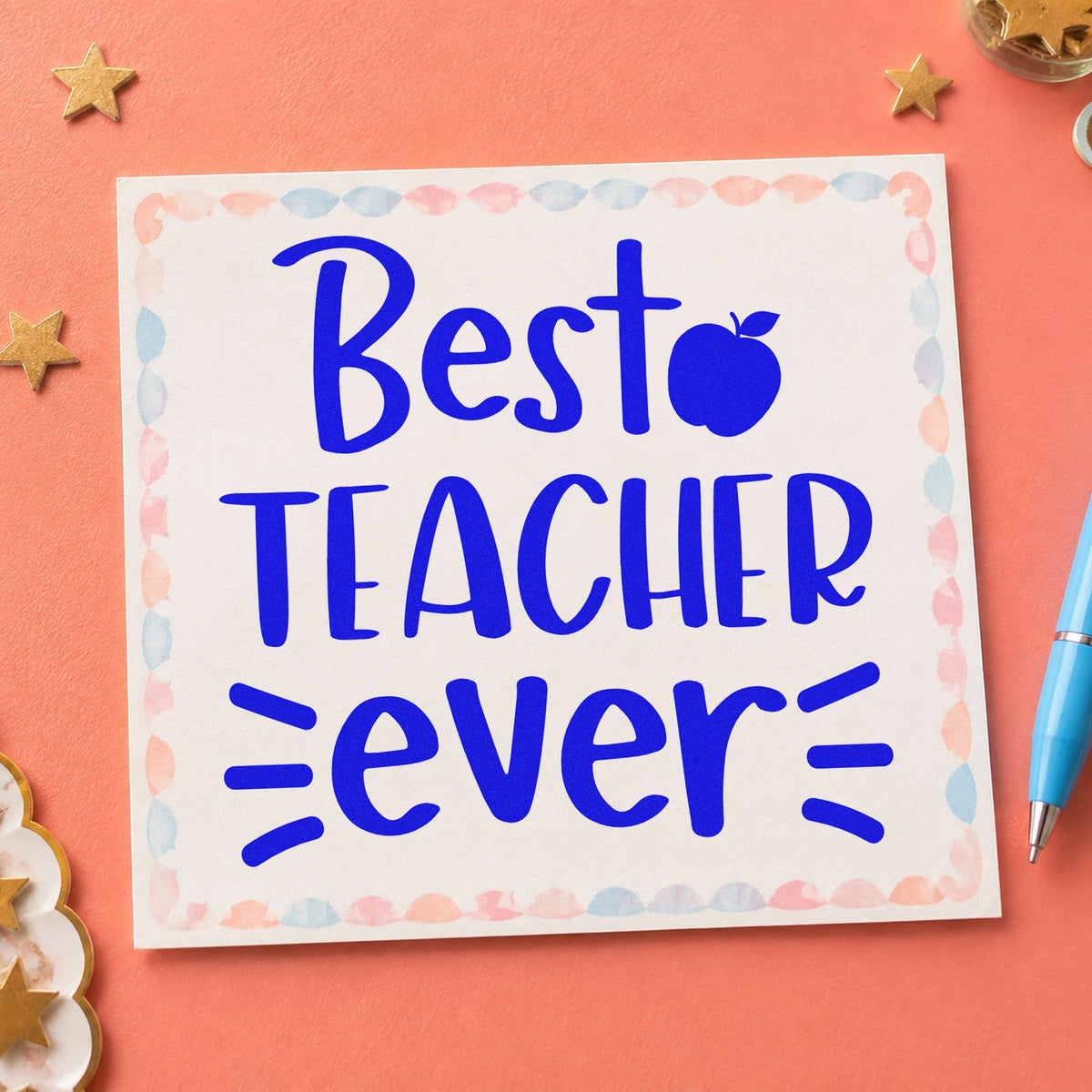 Best Teacher Ever Pre-Inked Stamp – PSI in use 6
