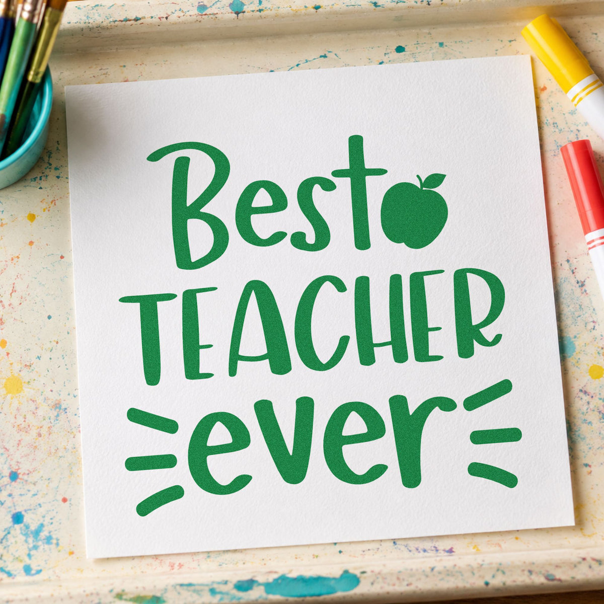 Best Teacher Ever Pre-Inked Stamp – PSI in use 8