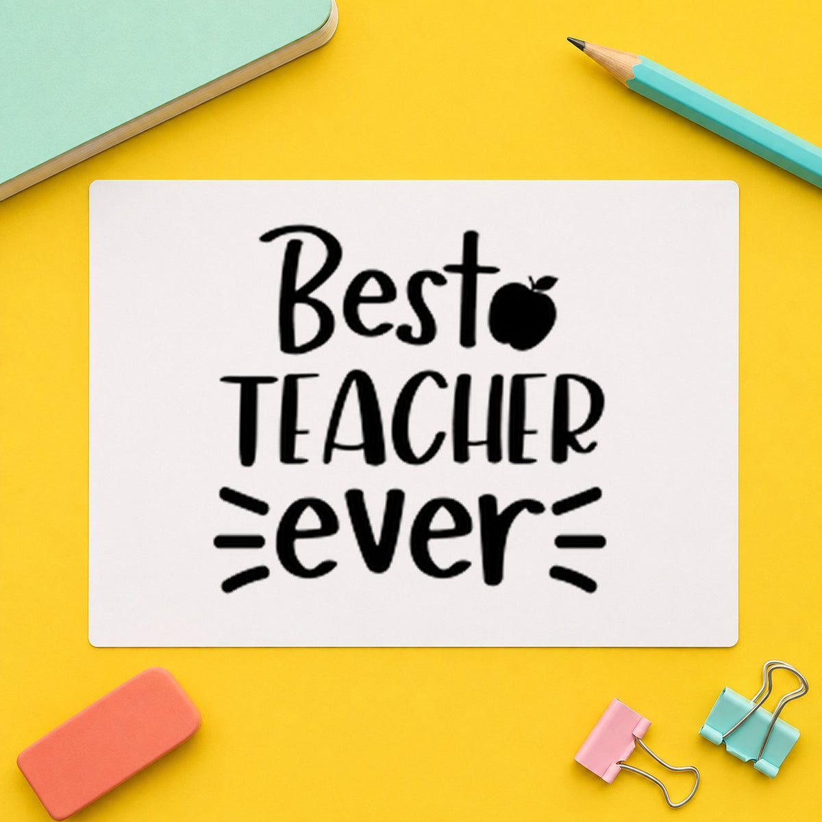 Best Teacher Ever Pre-Inked Stamp – PSI in use 9
