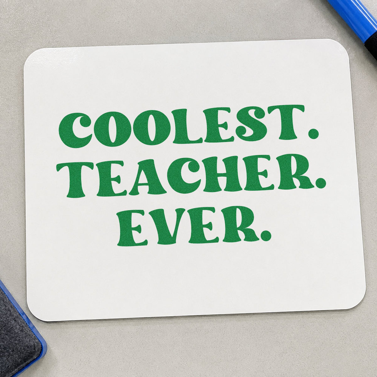 Coolest. Teacher. Ever Serif Lettering Stamp – Self-Inking in use 8