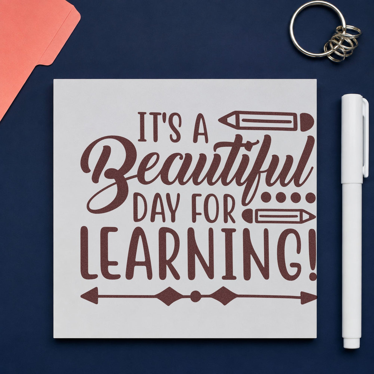 Beautiful Day For Learning Stamp – Slim Pre-Inked in use 4