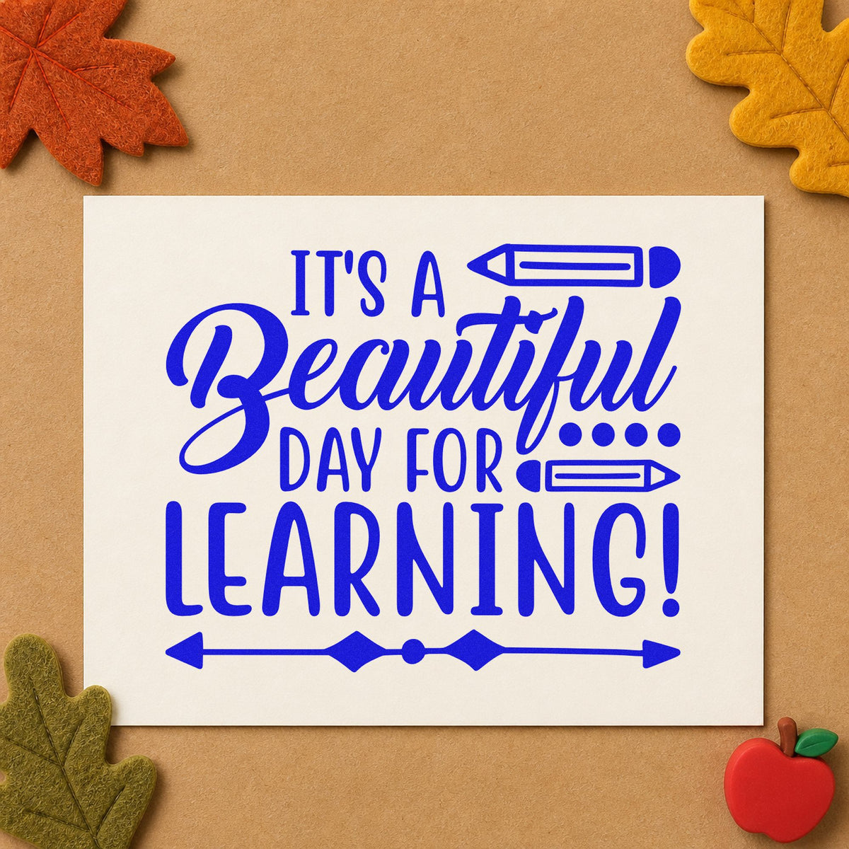 Beautiful Day For Learning Stamp – Slim Pre-Inked in use 6