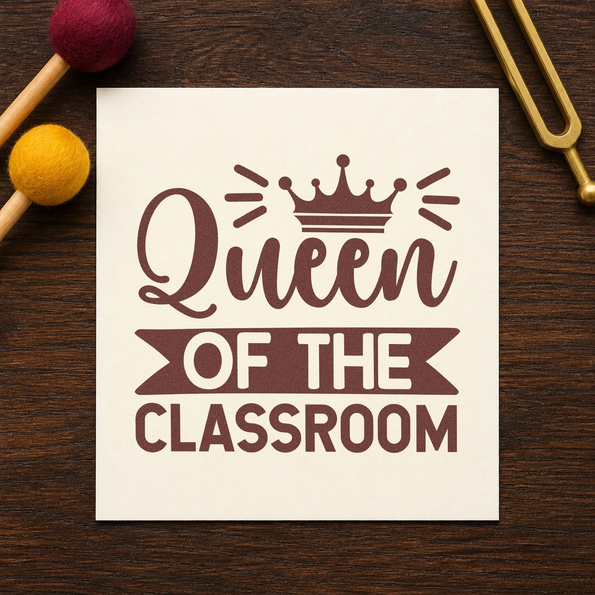Queen Of The Classroom Compact Pre-Inked Stamp – Slim in use 4