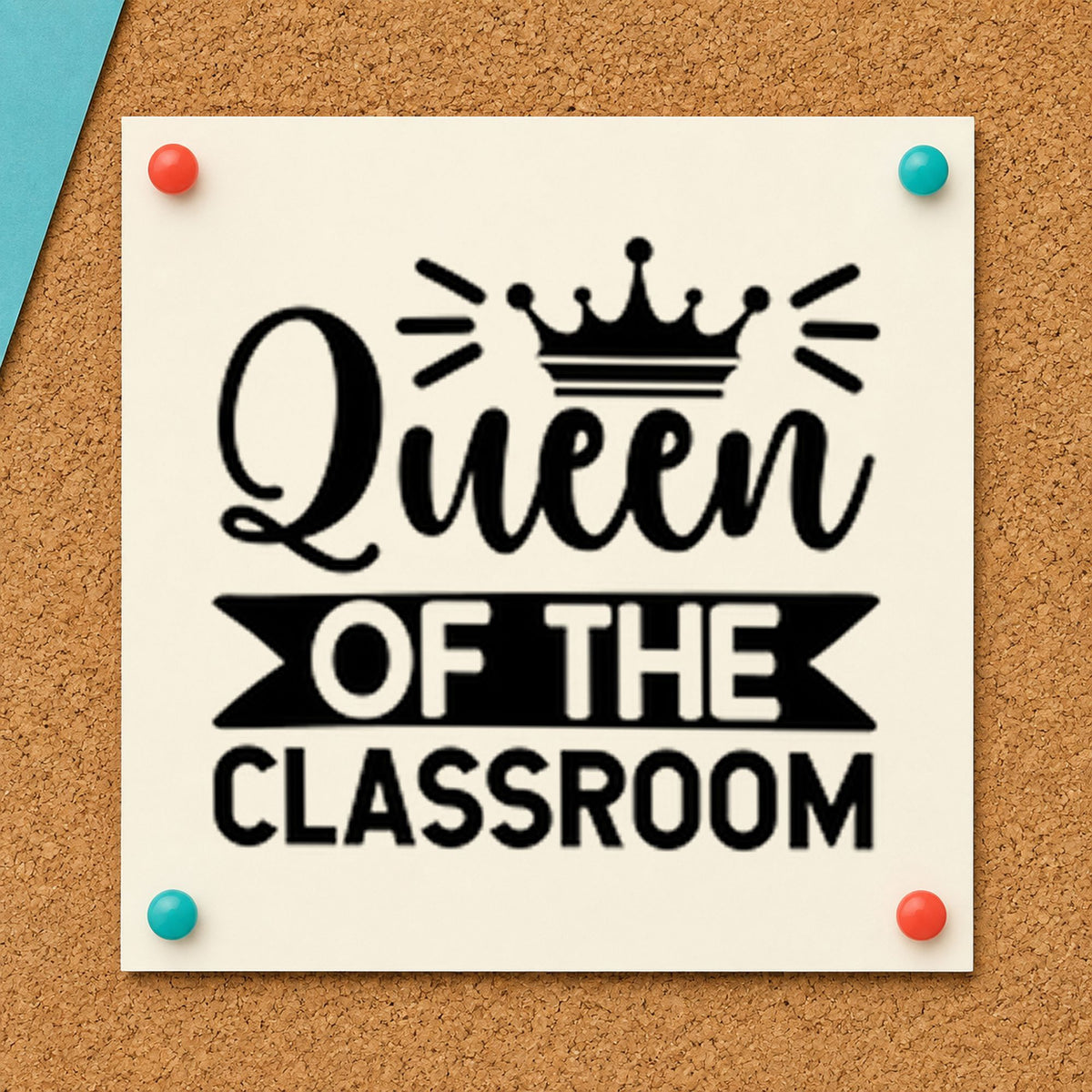 Queen Of The Classroom Self-Inking Stamp in use 9
