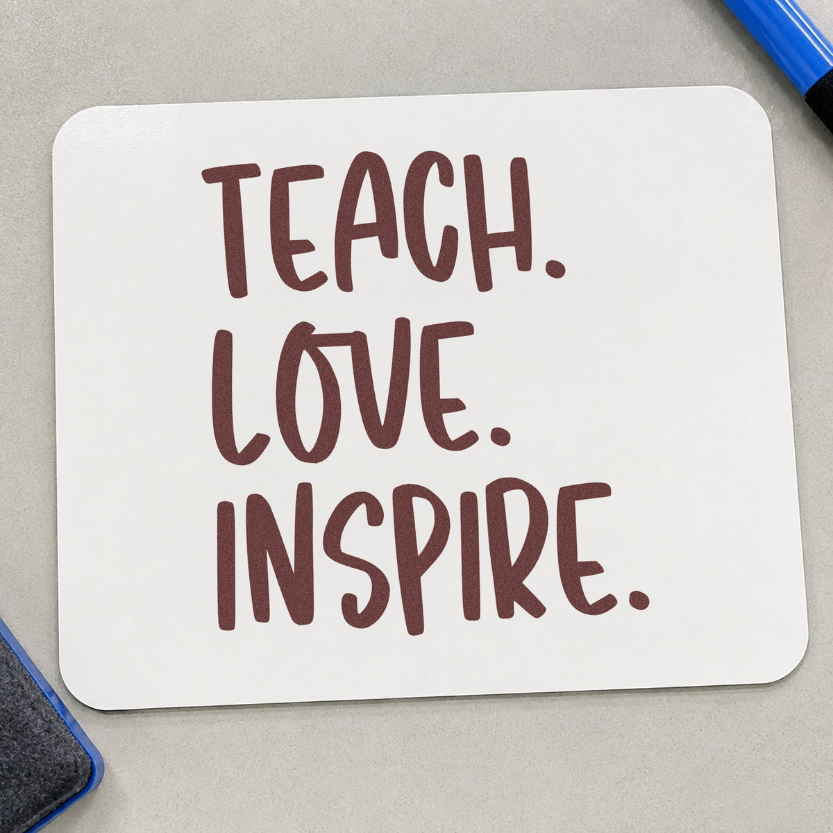 Teach Love Inspire Capitals Block Lettering Stamp – Self-Inking in use 4