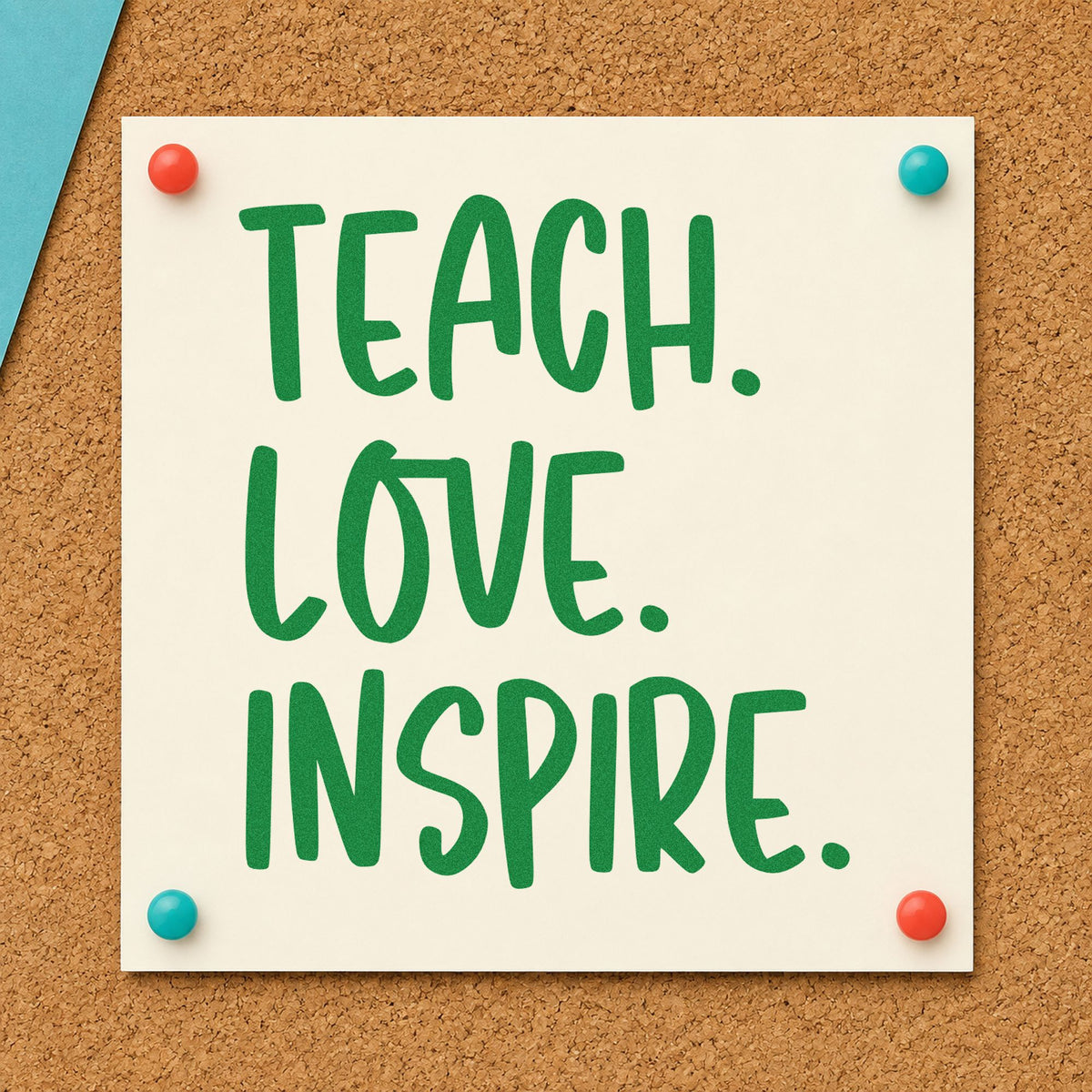 Teach Love Inspire Capitals Block Lettering Stamp – Self-Inking in use 8