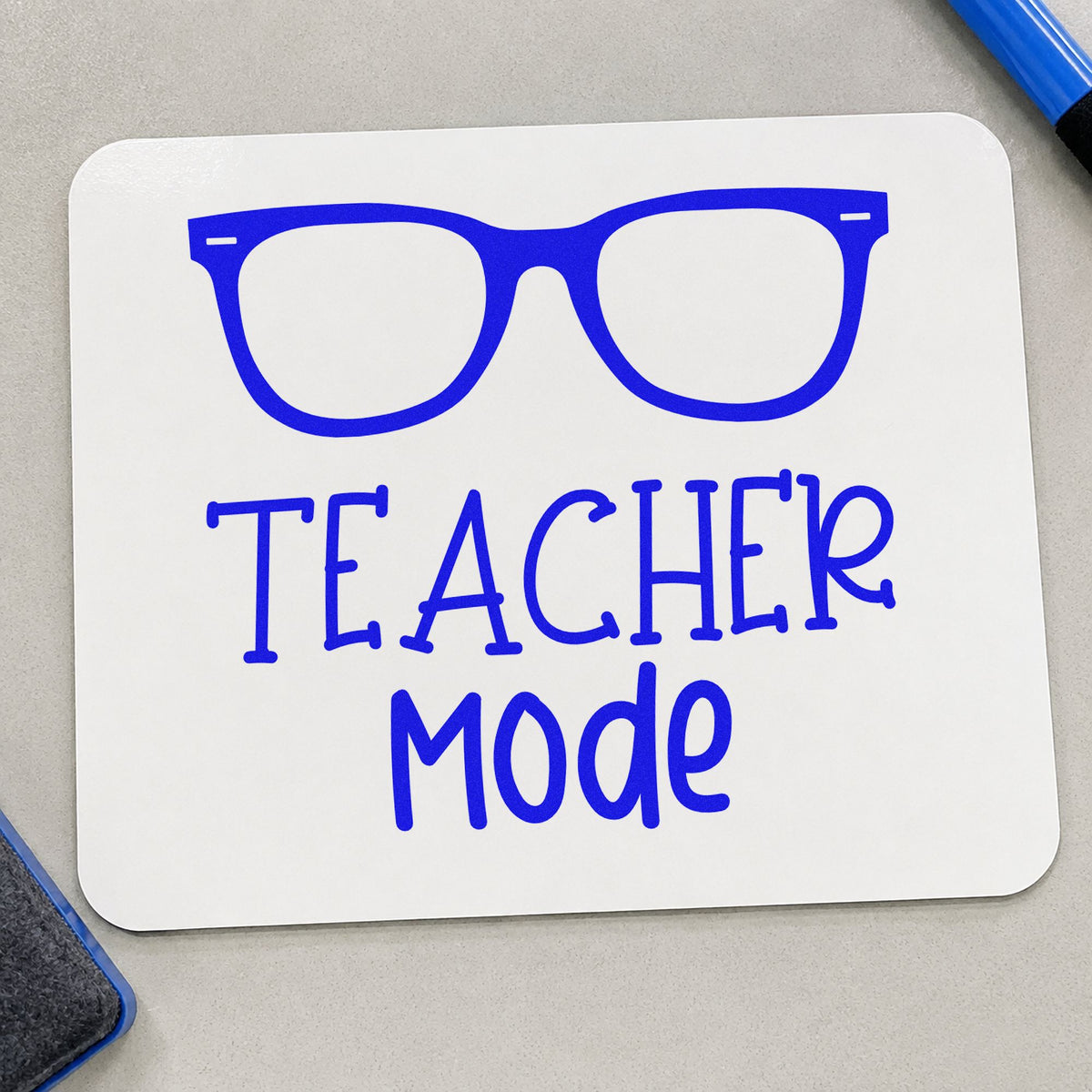 Teacher Mode Glasses Lettering Pre-Inked Stamp – PSI in use 6