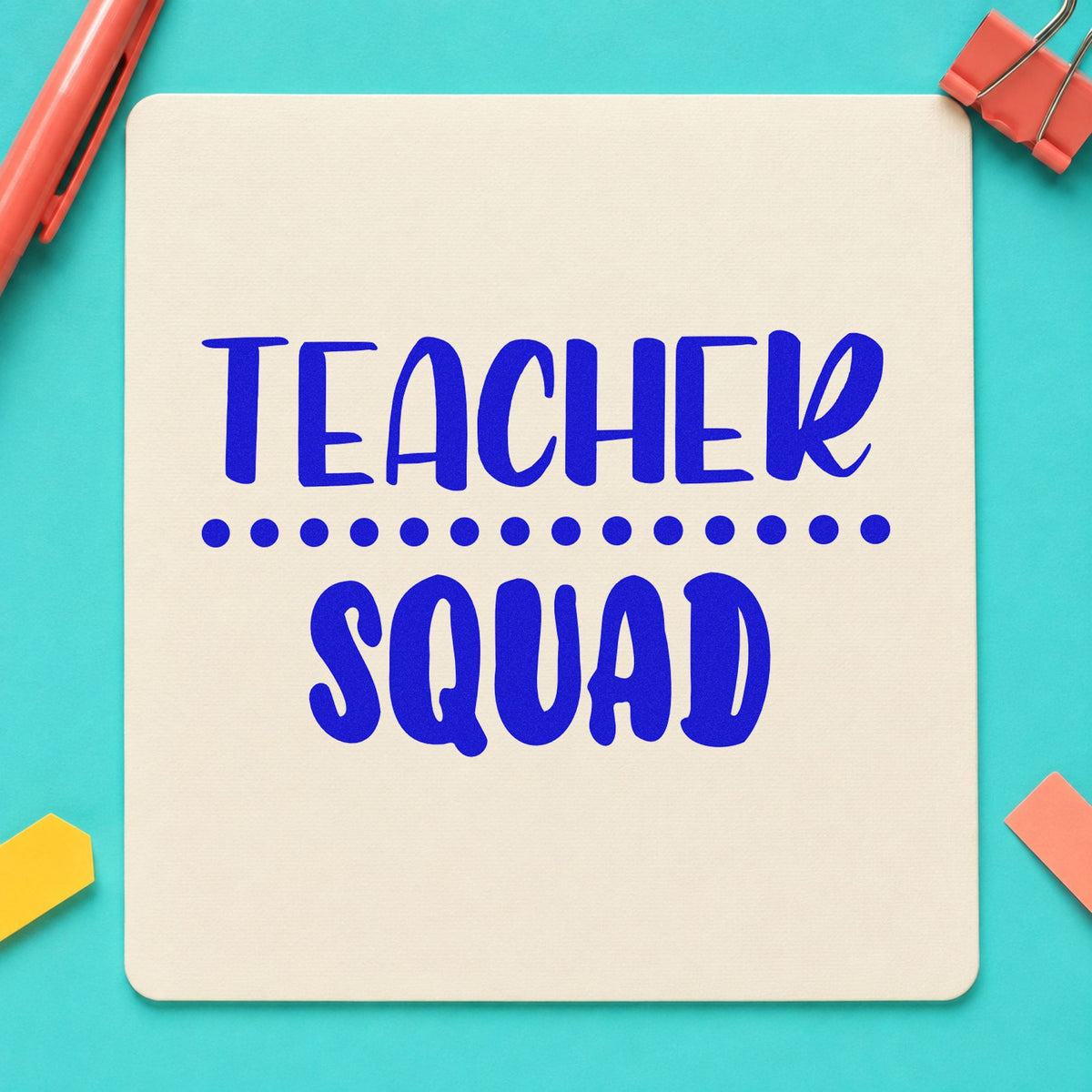 Teacher Squad Dotted Divider Stamp – Self-Inking in use 5