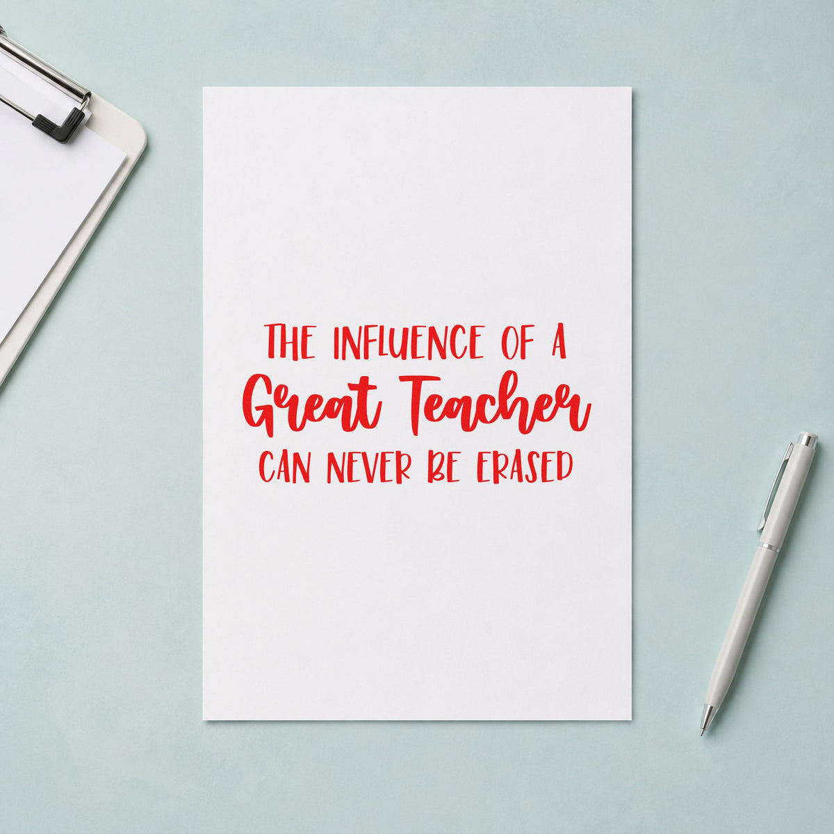 Great Teacher Lasting Influence Pre-Inked Stamp – PSI in use 7